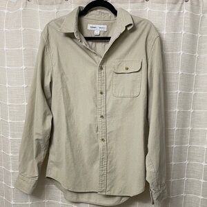 Old Navy Men's Corduroy Tan Button Down Shirt